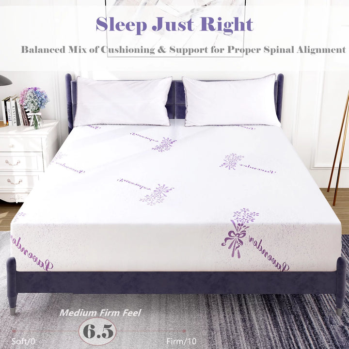 8 Inches Twin Mattress, Memory Foam Mattress Bed in a Box with Lavender Infusion,Made in USA