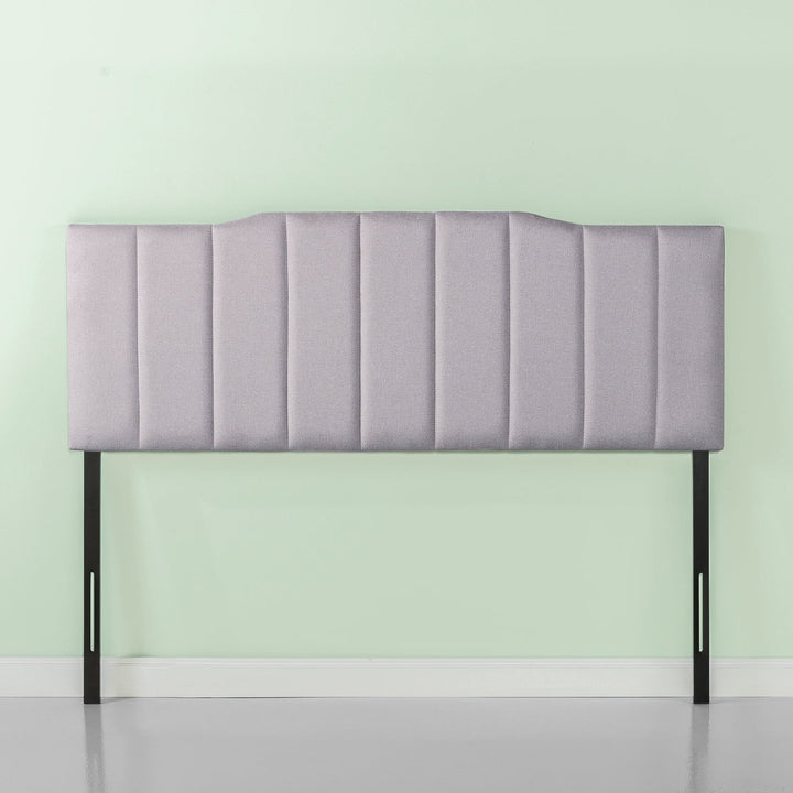 Satish Upholstered Metal Headboard, Light Gray, Full