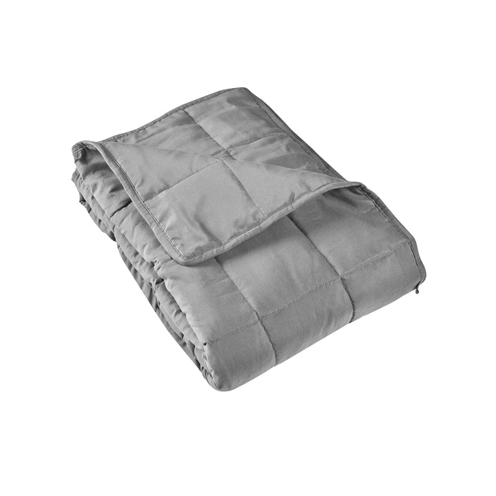 Antimicrobial Quilted Weighted Blanket, Gray, 12LB