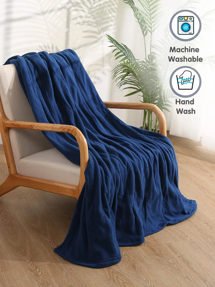 Electric Throw Blanket 50" X 60" with 4 Heat Settings & 3 Hours Auto-Off, ETL Certification, Machine Washable, Blue