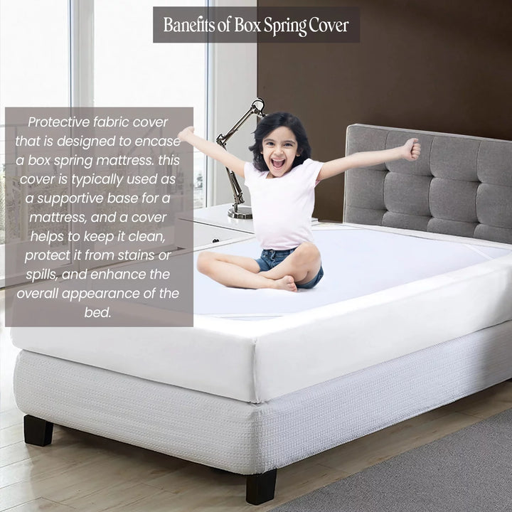 Box Spring Cover Upgrade Your Mattress with Our Twin Size Box Spring Cover Upto 18" Deep White