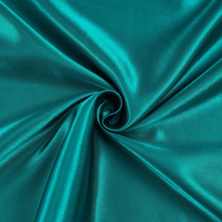 Satin Sheets Twin Silk Sheets Turquoise Bed Sheet Set Deep Pocket Bed Flat Fitted Sheet, 3-Pieces