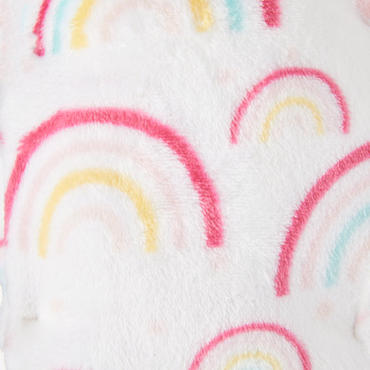 Plush Baby Blanket, Rainbows, 30" X 36", Pink, Infant Girl