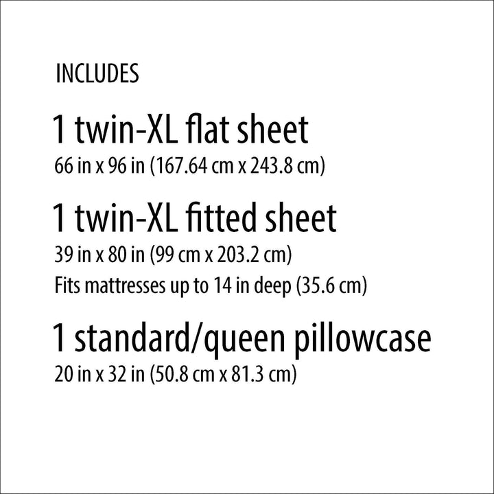 Super Soft Recycled Brushed Microfiber Bed Sheet Set, Twin-Xl, Corsair, 3 Piece