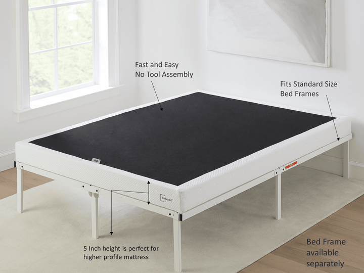 5" Twin High Profile Easy Assembly Smart Mtal Box Spring