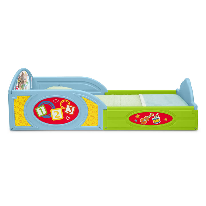 Sleep and Play Toddler Bed with Built-In Guardrails by , Blue/Multi