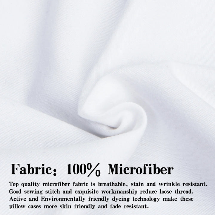 Microfiber Bed Sheets Set - 1800 Series Soft Sheet Set- 4 Piece - Queen - White