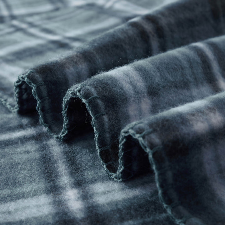 Blue Plaid Cozy Fleece Throw Blanket 50" X 60"