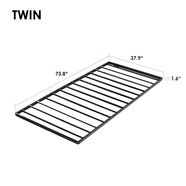 1.6" Easy Assembly Metal Bunkie Board, Mattress Support for Bed Frames, Box Spring or Bed Slat Replacement, Queen