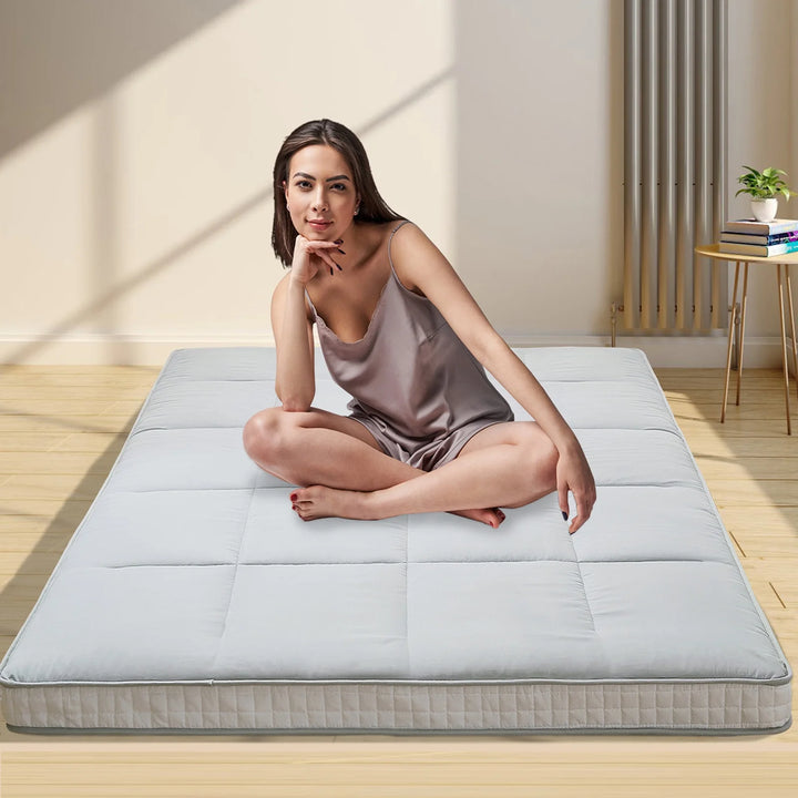 Floor Mattress Japanese Futon Mattress Extra Thick Folding Sleeping Pad Futon Mattress Portable Camping Mattress Twin Size (80*39*4In)