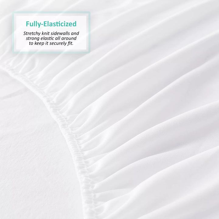 Deep Pocket Waterproof Mattress Protector, Premium Mattress Pad Queen, Mattress Cover Fits Mattresses up to 21 Inches