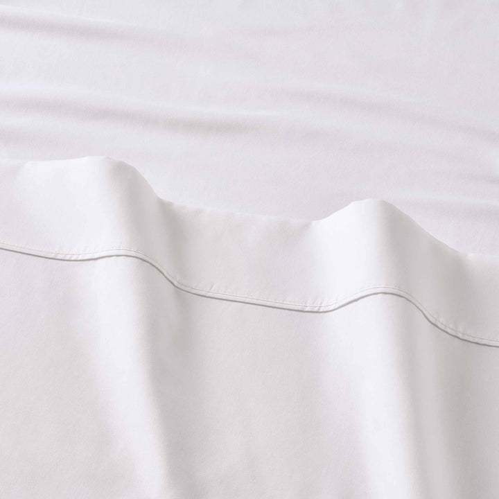 100% Cotton Sateen 300 Thread Count Sheet Set, Queen, Arctic White