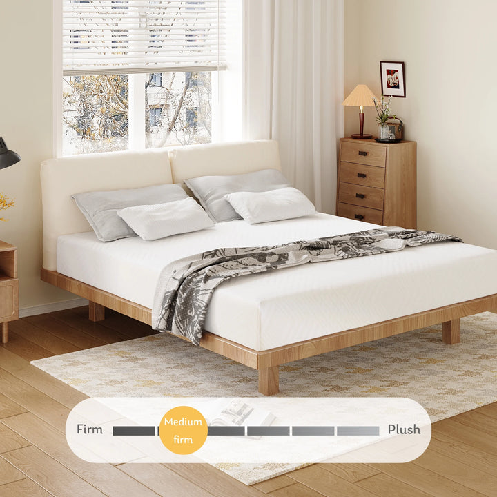 Ego White Twin Mattress in a Box, 6 Inch Memory Foam Mattress, Medium Firm