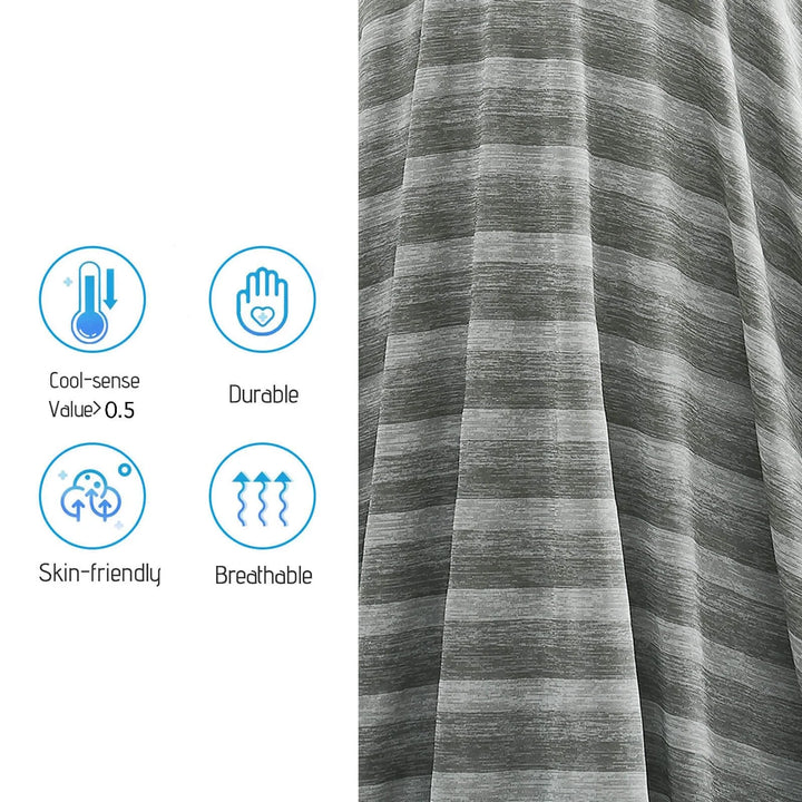 Cooling Blanket for Hot Sleepers - Lightweight Cool Summer Blanket, Throw Blanket, Cold Ice Blankets for Night Sweats, 50×70, Grey