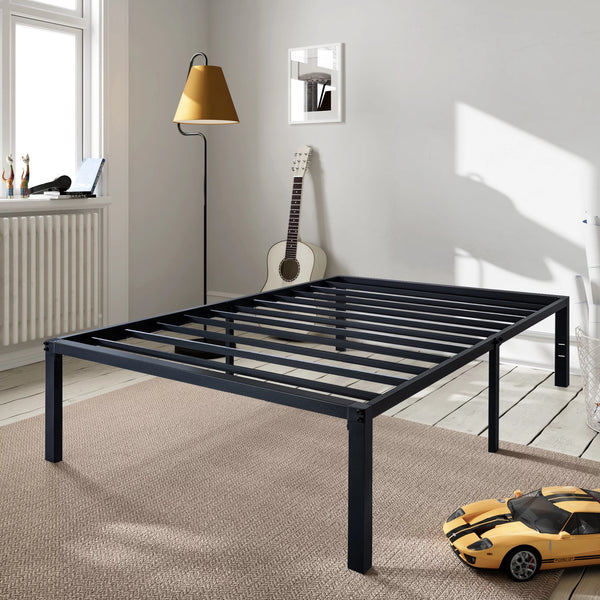 Heavy Duty Twin Size Metal Platform Bed Frame with 16.5'' Large under Bed Storage Space