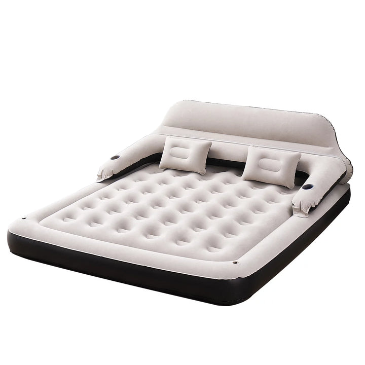 King Size 9" Air Mattress with Headboard, Inflatable Sofa Bed Air Couch for Camping (Pump Not Included)