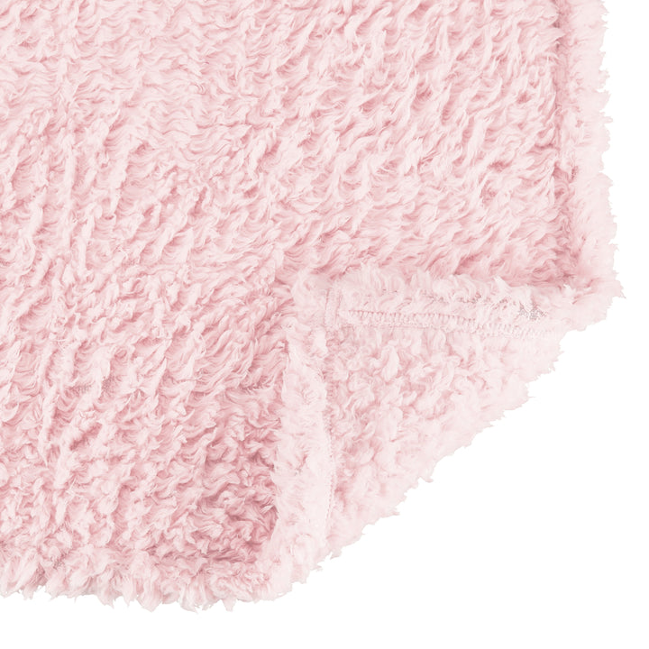 Sherpa Throw Blanket, 50" X 60", Light Pink