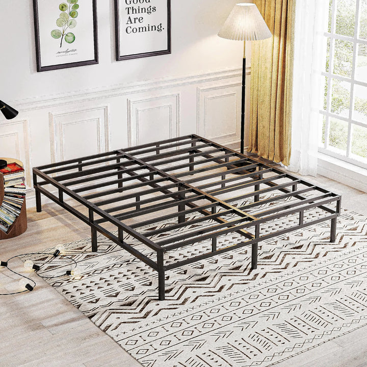 Legs Included  14" Metal Queen Box Spring, Sturdy Mattress Foundation, Easy Assembly