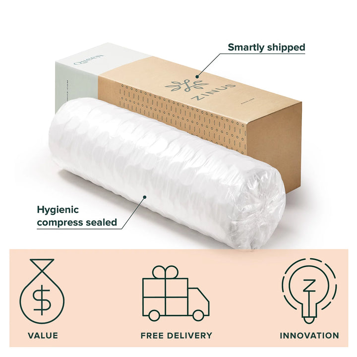 8" Quilted Hybrid Mattress of Comfort Foam and Pocket Spring, Adult, Full