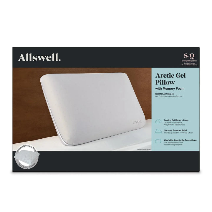 Arctic Gel Memory Foam Pillow, Standard Queen