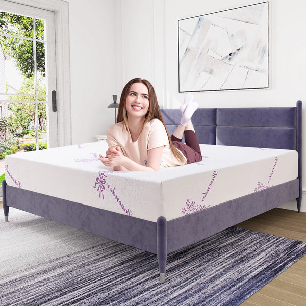 8 Inches Twin Mattress, Memory Foam Mattress Bed in a Box with Lavender Infusion,Made in USA