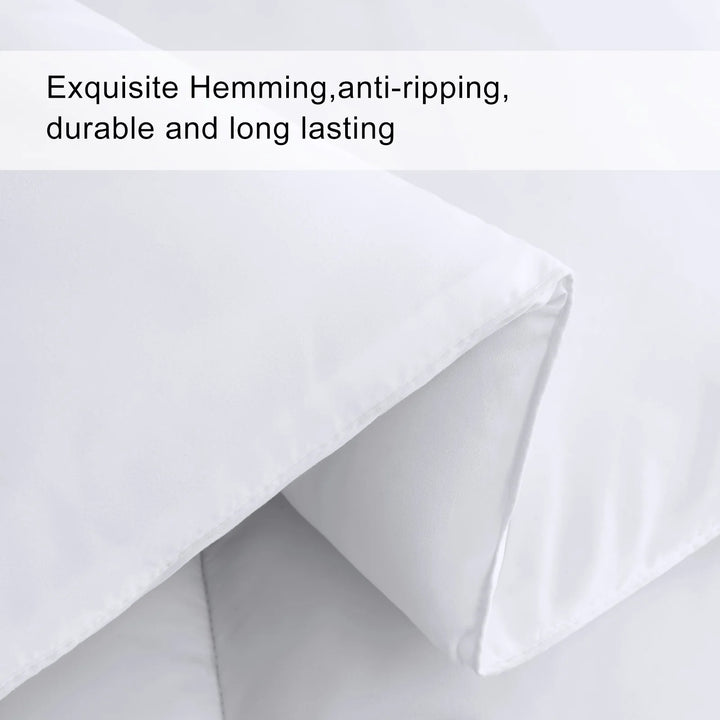 All Season Queen Size Cooling Comforter，Fluffy down Alternative Comforter - Quilted Duvet Insert with Corner Tabs - Luxury Soft Hotel Comforter - Reversible - Breathable - White