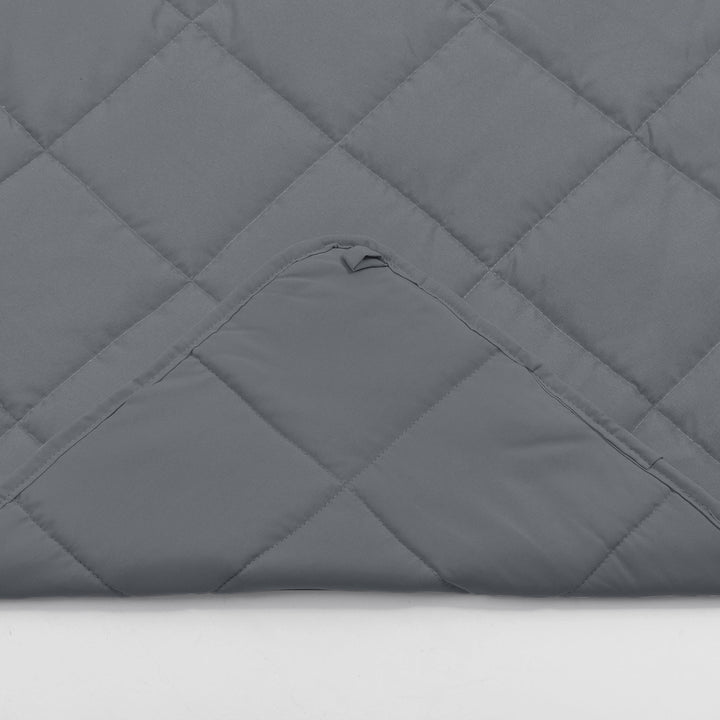 Weighted Blanket for Adults (48"X72", 15Lbs, Twin Size Dark Grey) -High Breathability Heavy Blanket