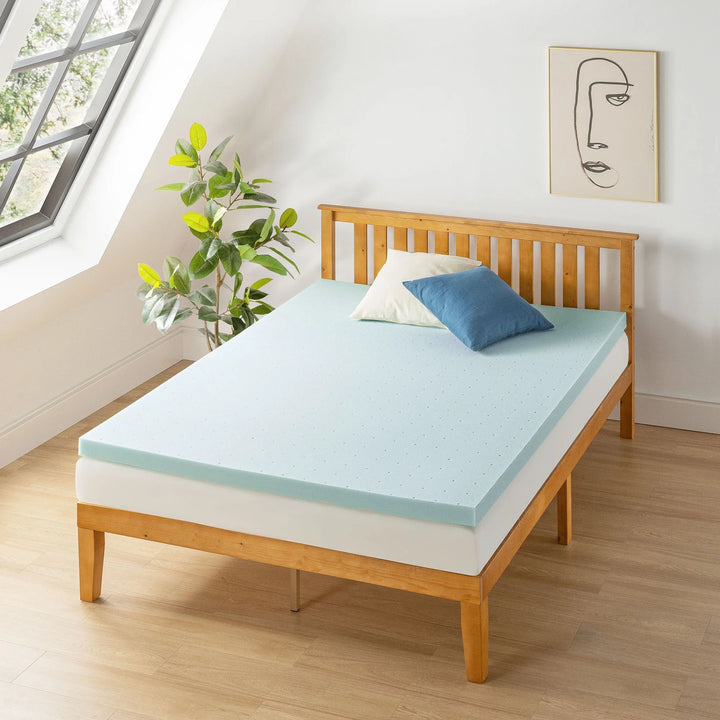 2.5" Cooling Gel Ventilated Memory Foam Mattress Topper, Twin-Xl