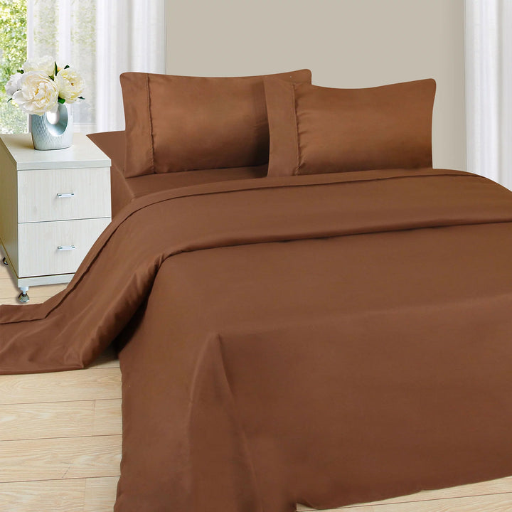 Series Microfiber Bed Sheet Set, Brown, Twin