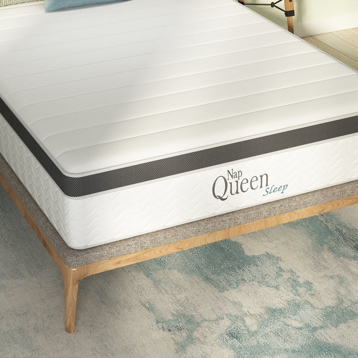 Maxima 8” Hybrid of Cool Gel Infused Memory Foam and Coils Mattress, Queen Size