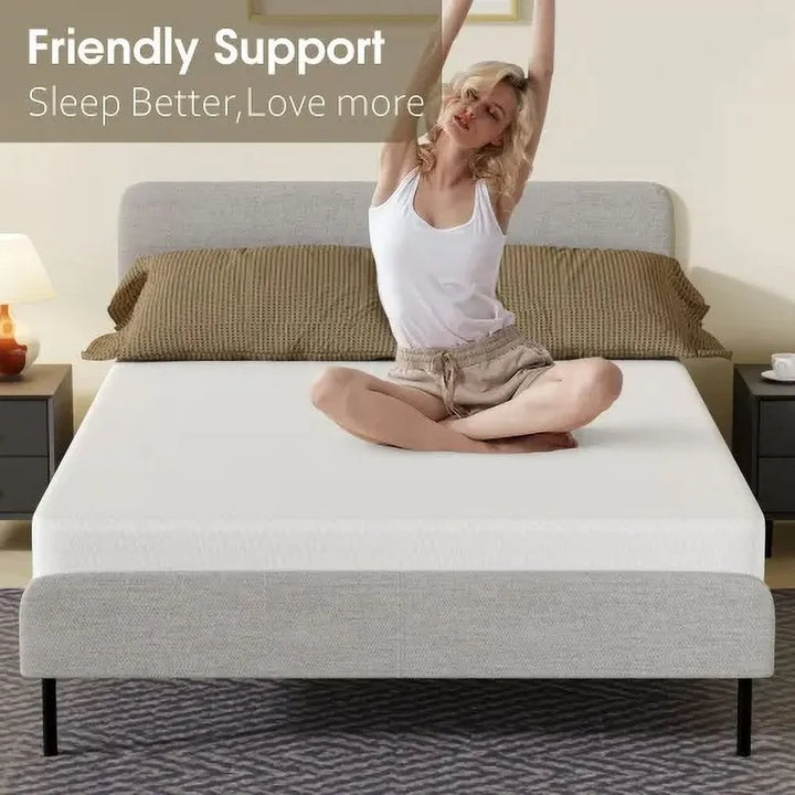 5/6 Inch Full Size Gel Memory Foam Mattress for a Cool Sleep & Pressure Relief, Medium Firm Comfort Supportive Pad Mattresses for Motion Isolation, Bed in a Box, Certipur-Us Certified