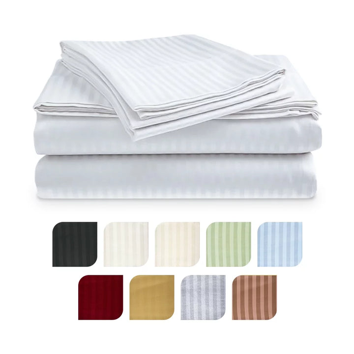 4-Piece Ultra Soft 1800 Series Bamboo Bed Sheet Set in 9 Colors