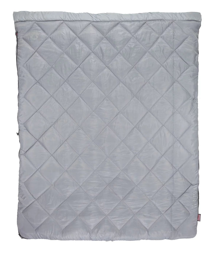 Tandem (2-Person) 45-Degree Warm Weather Rectangular Adult Sleeping Bag, Gray, 66"X81"