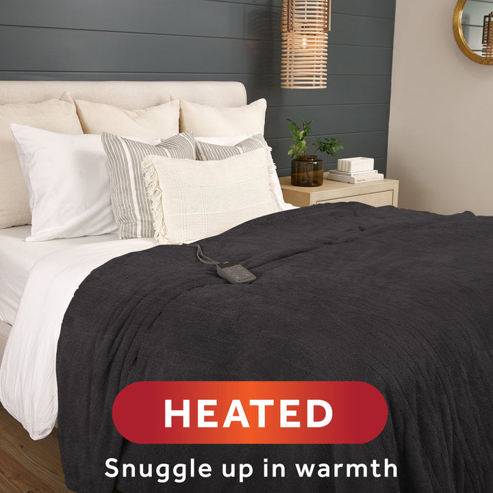 Loftec Wi-Fi Connected Electric Heated Blanket, Slate Gray, King