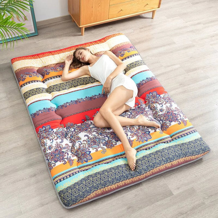 Boho Floor Mattress, Japanese Style Futon Mattress Camping Mattress Twin