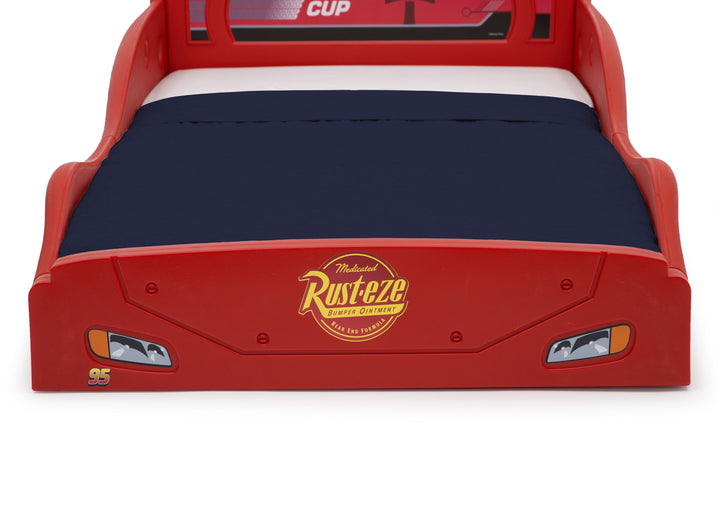 Pixar Cars Lightning Mcqueen Plastic Sleep and Play Toddler Bed by