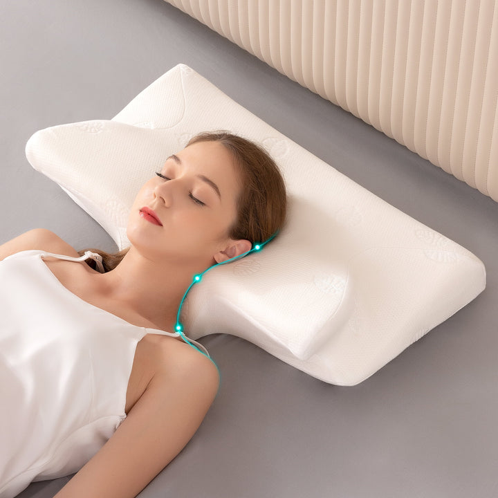 Cervical Memory Foam Pillow, for All Ages Side Back & Stomach Sleepers