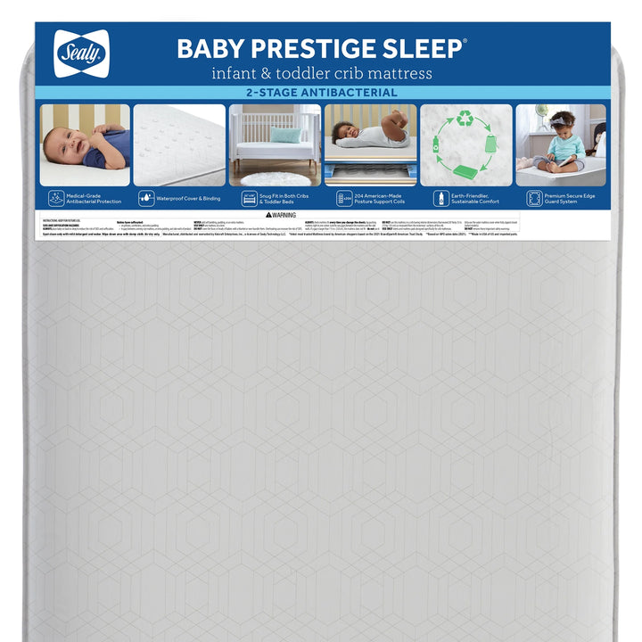 Baby Prestige Sleep Ultra-Premium 2-Stage Antibacterial, 204 Coil, Baby Crib & Toddler Mattress