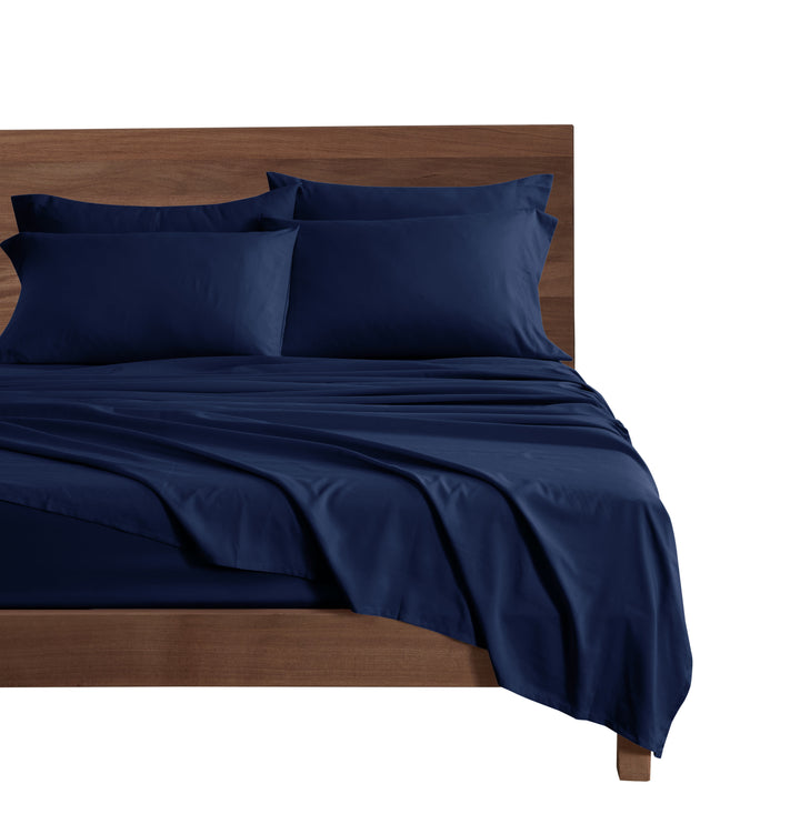 Super Soft High Quality Brushed Microfiber Bed Sheet Set, Twin-Xl, Navy, 3 Piece