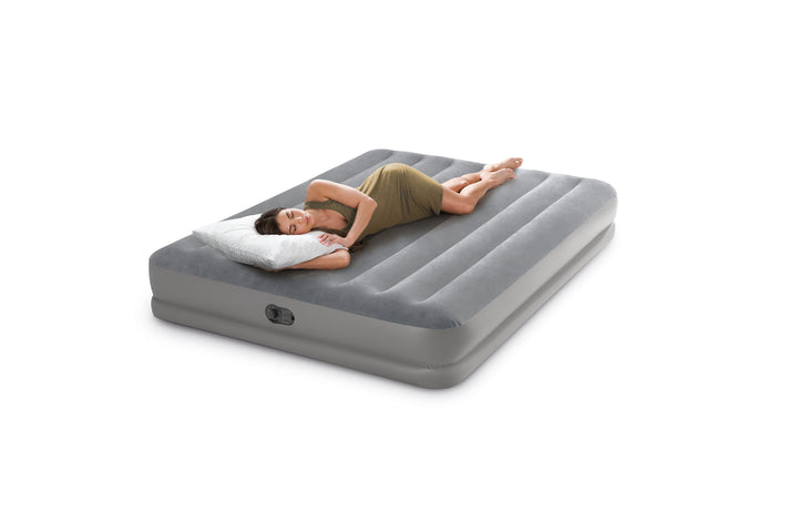 12" Dura-Beam Prestige Air Mattress Bed with Internal Fastfill USB Powered Pump - Queen