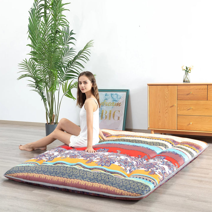 Boho Floor Mattress, Japanese Style Futon Mattress Camping Mattress Twin