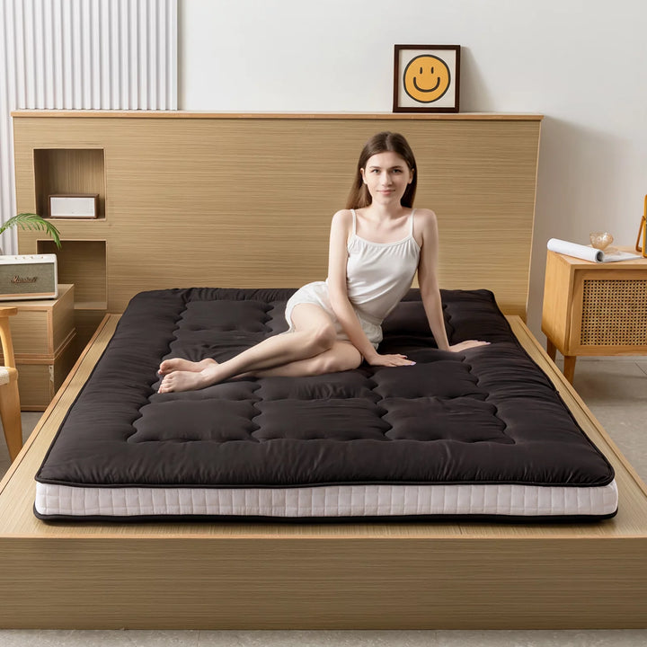 Japanese Futon Mattress for Adults - Memory Foam Black