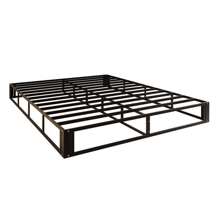 8" Queen Metal Box Spring, Black Linen