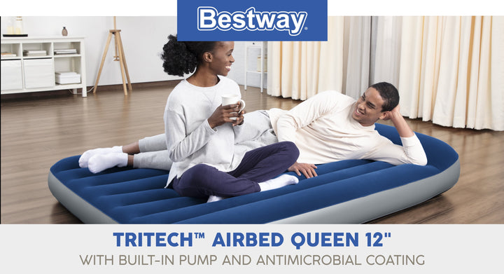 12" Tritech Queen Air Mattress with Built-In Pump