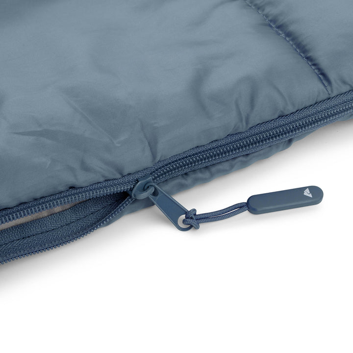 50F Flannel Lined Rectangle Adult Sleeping Bag - Blue (75" X 33")