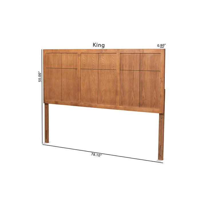 Monroe Walnut Finished Wood King Size Headboard