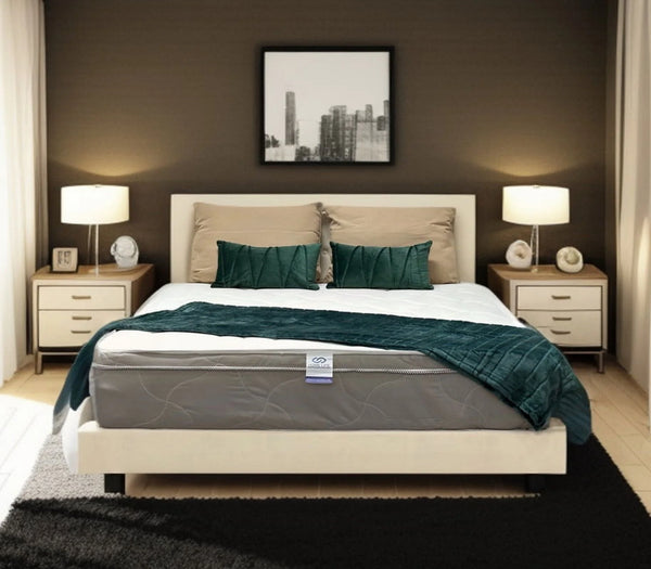 Twin Size Mattress - 12 Inch Comfort Foam & Spring Hybrid Mattress - Euro Top - Medium Firm - Oliver & Smith