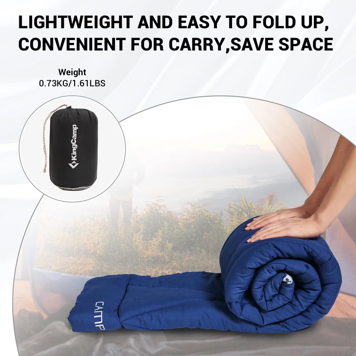 Sleeping Cot Pad for Camping Portable Lightweight Non-Slip Soft Cotton Camp Cot Mattress Pad for Camp Cot Bed 74.8L X 25.2W, 1.61LBS, Navy