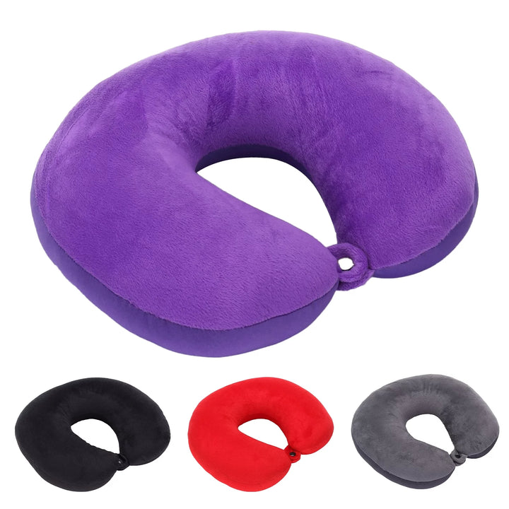 Travel Pillow Memory Foam - Head Neck Support Airplane Pillow for Traveling, Car, Home, Office, Travel Neck Flight Pillow