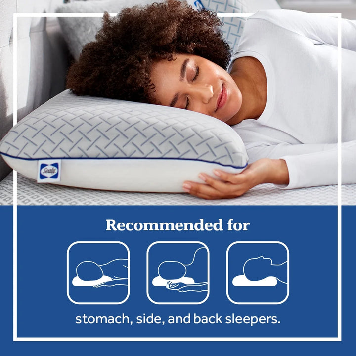 Essentials Cool Touch Memory Foam Bed Pillow for All Sleep Positions, Standard, 2 Pack